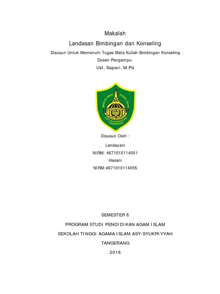 Landasan Bimbingan Dan Konseling | PDF