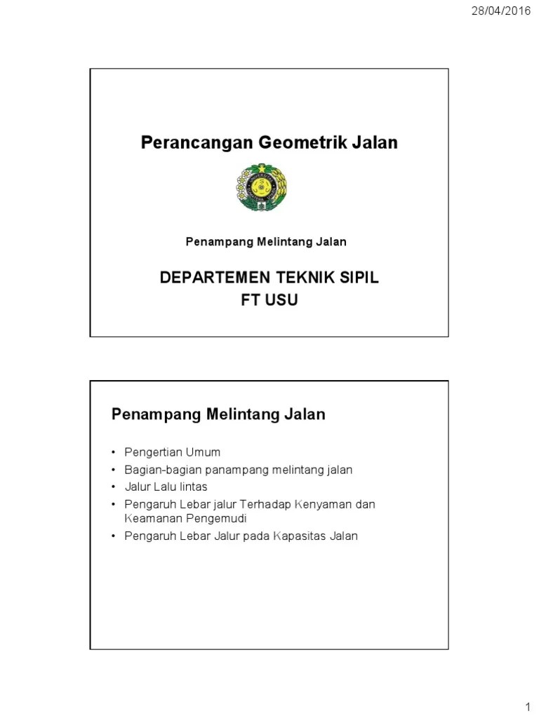 9 - Penampang Melintang Jalan | PDF