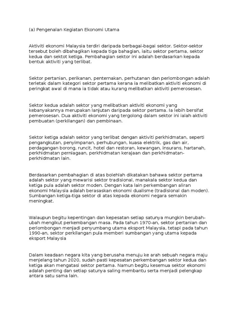 Konsep Kegiatan Ekonomi | PDF