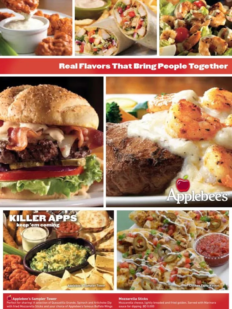 Applebee's Menu.pdf Hamburgers Salad