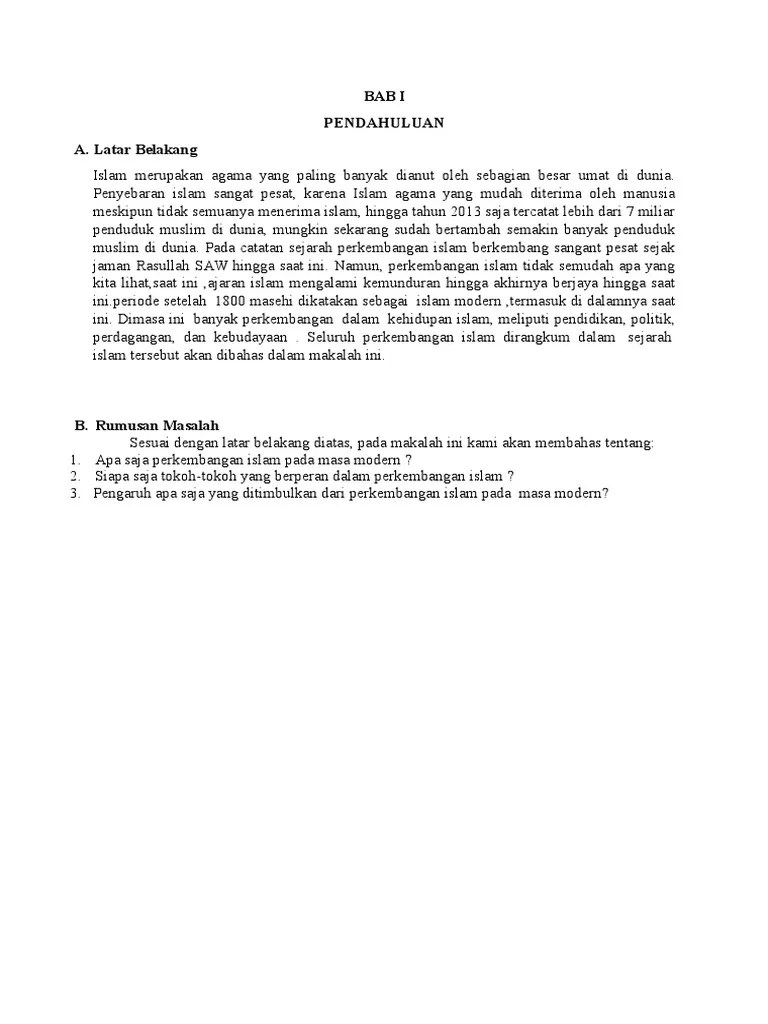 Tugas PENDIDIKAN AGAMA ISLAM Perkembangan Islam Pada Masa Modern | PDF