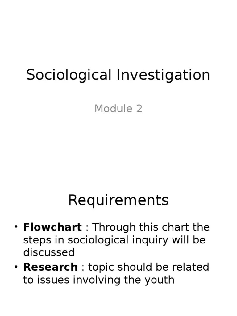 2 Sociological Investigation Theory Paradigm