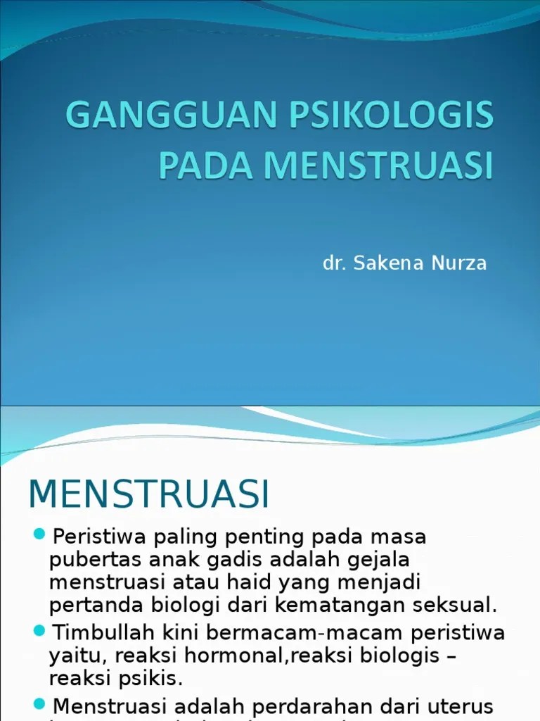 Gangguan Psikologis Pada Menstruasi | PDF