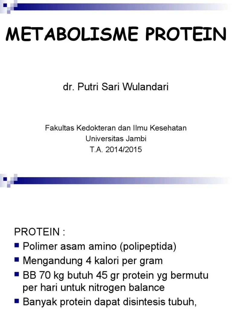 Biokimia Metabolisme Protein Dan Asam Amino