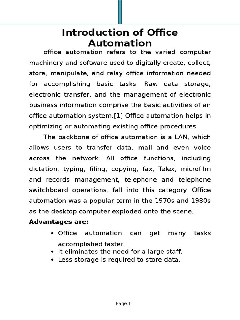 Office Automation PDF E Commerce Fax