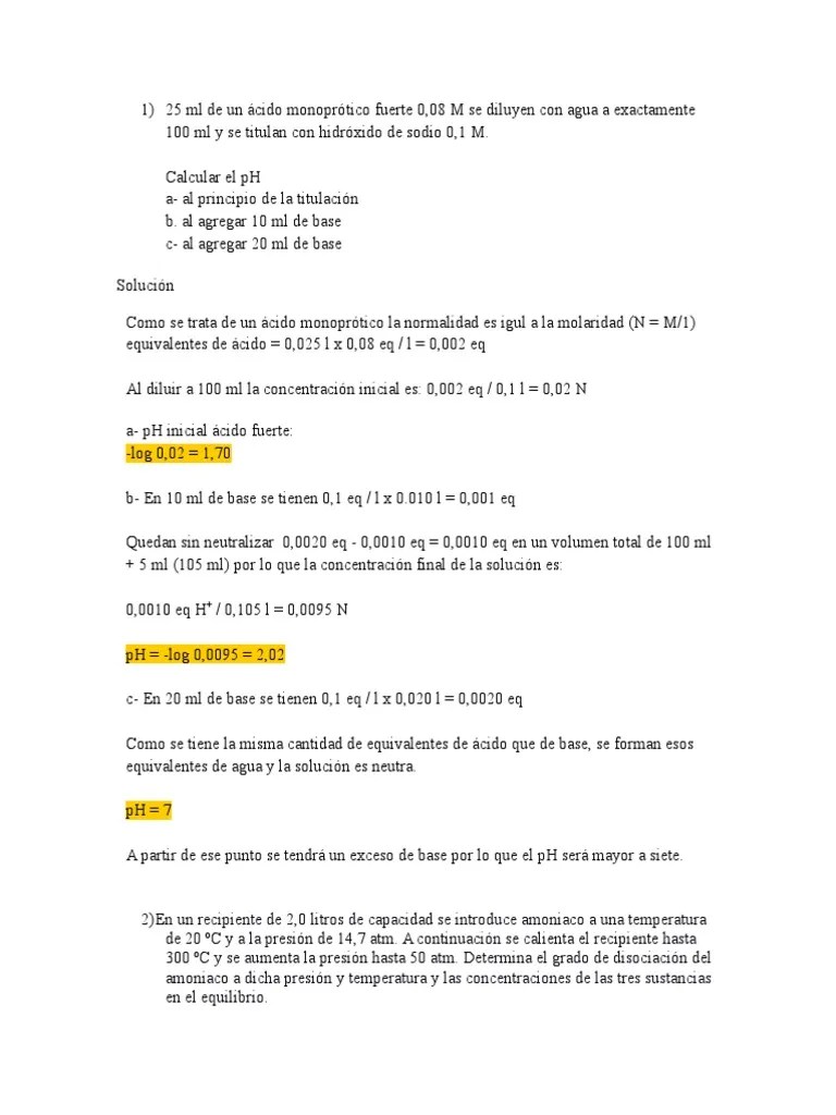 Problemas de Quimica (1) Ph Branches Of Thermodynamics