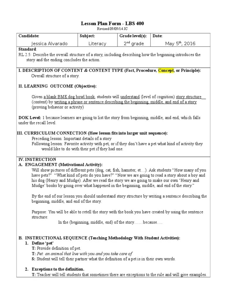 Lesson Plan - 2nd Grade | PDF | Lesson Plan | Teaching