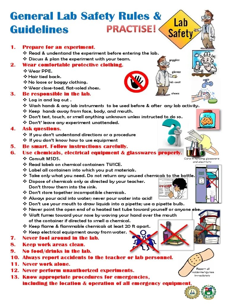 60426692LabSafetyRulesPoster.pdf Safety Nature