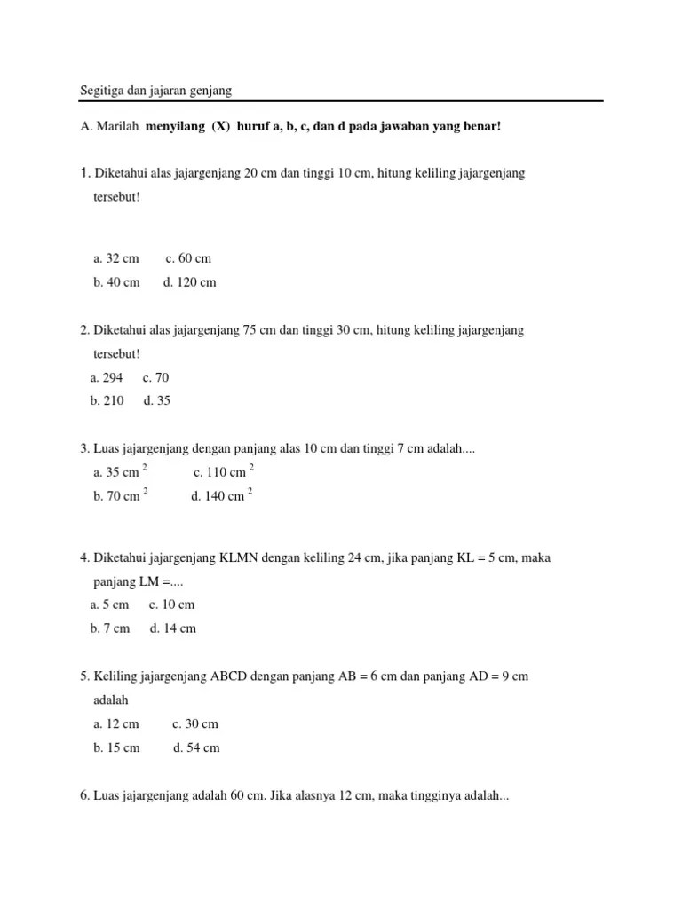 Segitiga Dan Jajaran Genjang | PDF