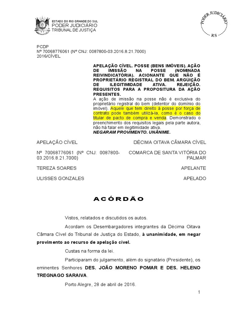 Imissão de Posse Posse (Direito) Ação Judicial