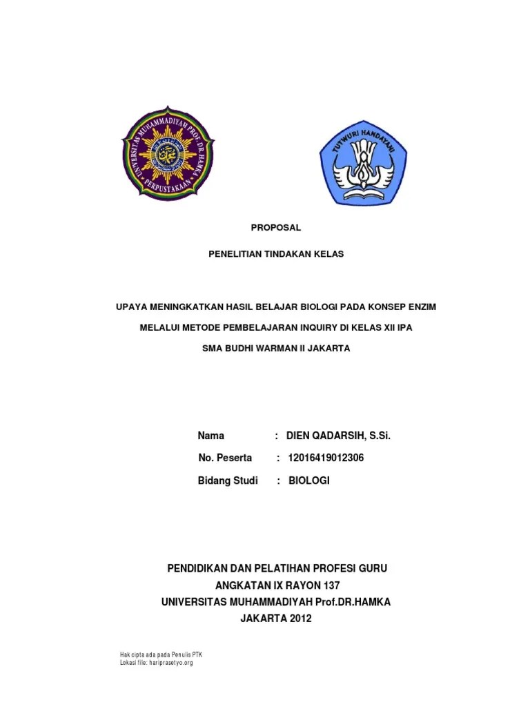 Ptk Dien Upaya Meningkatkan Hasil Belajar Biologi Pada Konsep Enzim