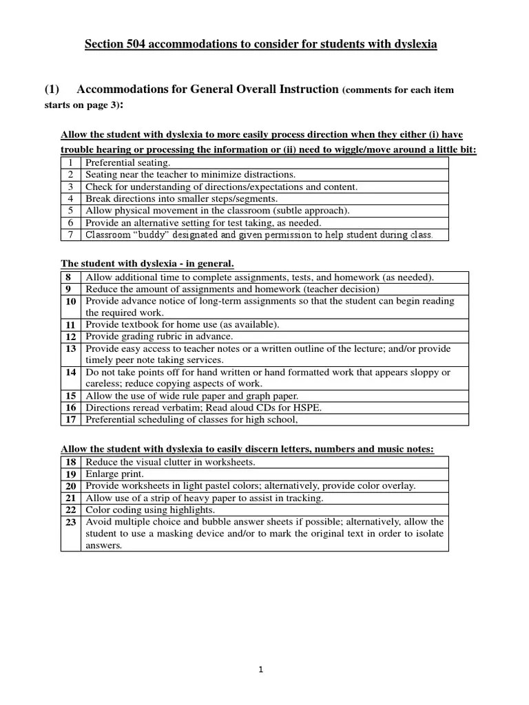 Dyslexia Homework