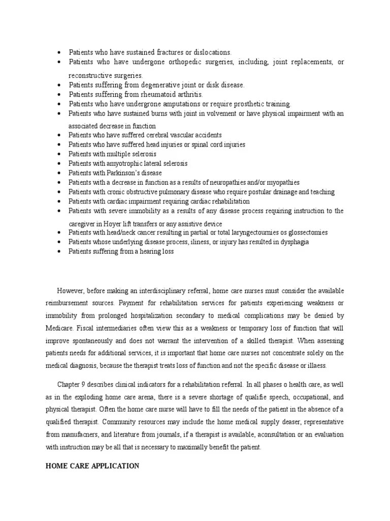 Home Care Application Home Care Physical Therapy Free 30day