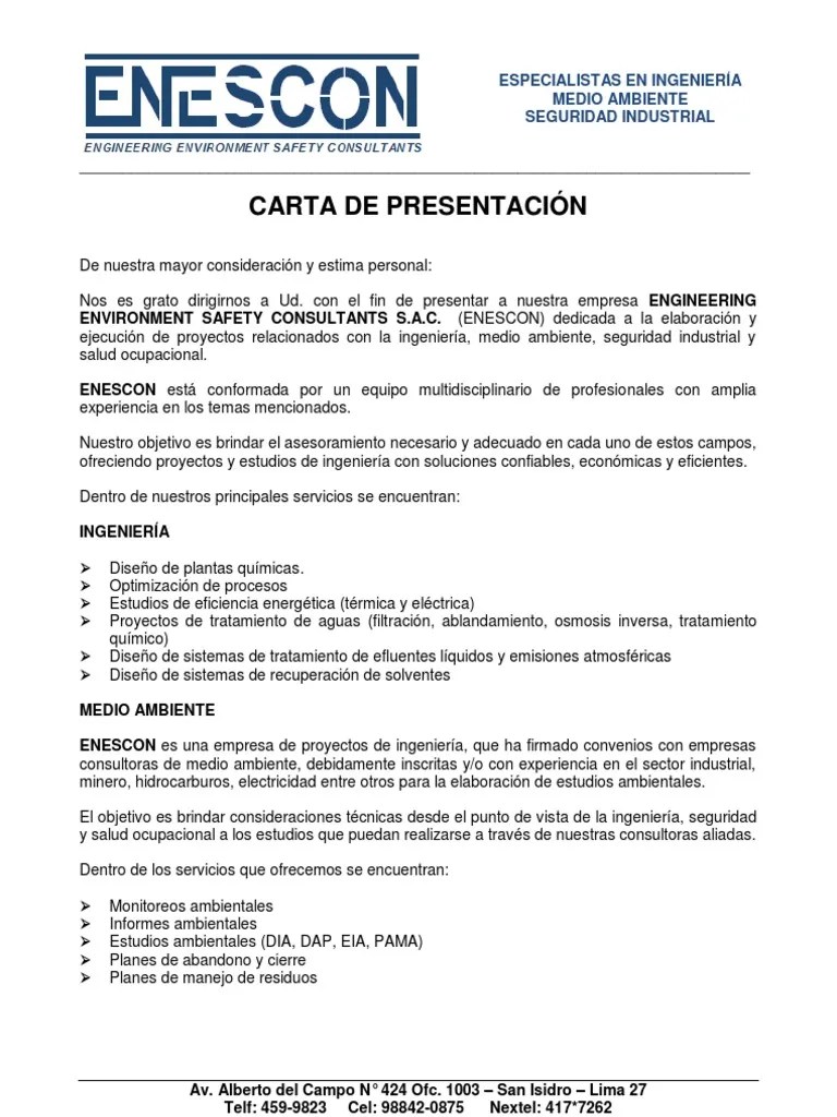 CARTA DE PRESENTACION 2008