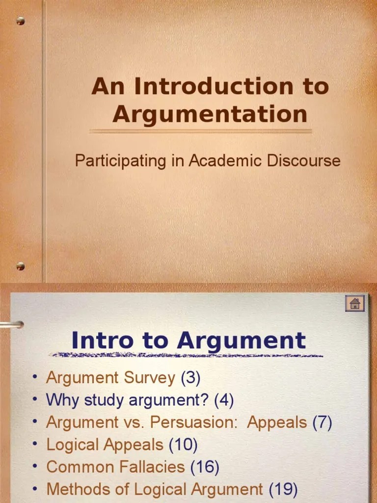 Intro to Argument.ppt Argument Fallacy