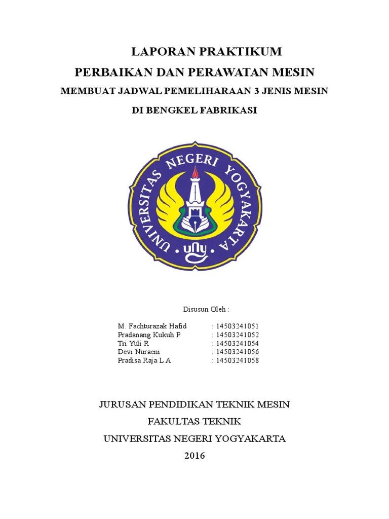 Laporan Pembuatan Jadwal Pemeliharaan