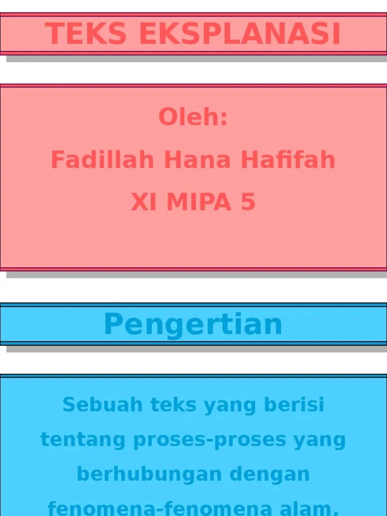 PPT Teks Eksplanasi