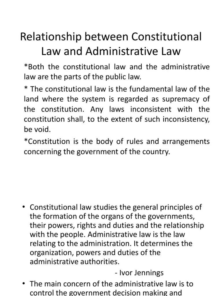 Relation Between Constitutional Law and Administrative LawEminent Domain