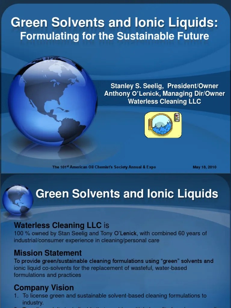 green solvent Laundry Green Chemistry