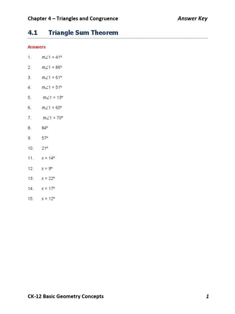 Answer Key_CK12 Chapter 04 Basic Geometry Concepts Euclidean Plane