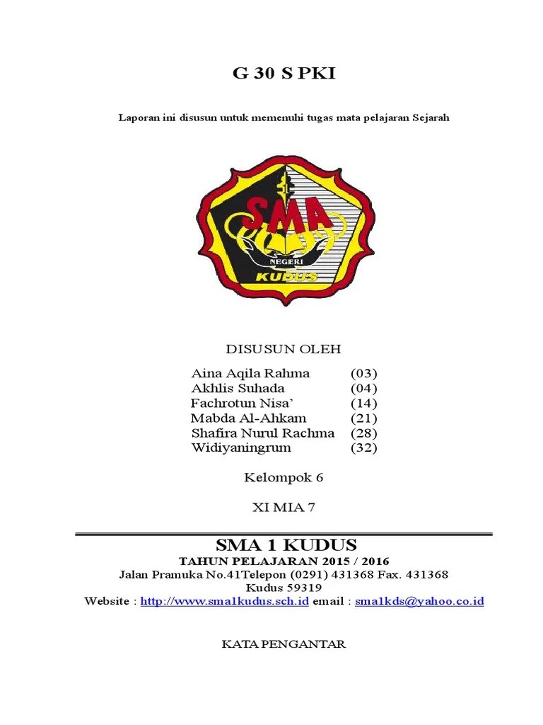 G 30 S PKI Makalah PDF