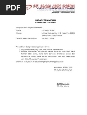 17 Contoh Surat Pakta Integritas Karyawan