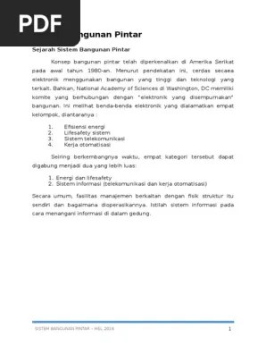 Sistem Bangunan Pintar | PDF