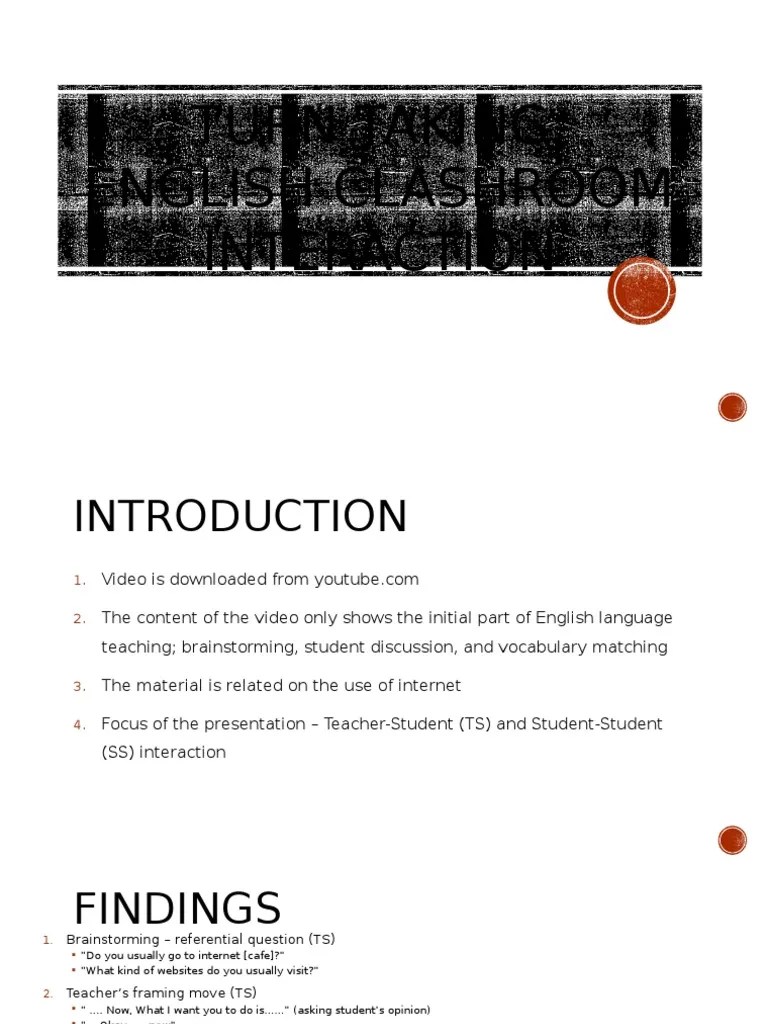 Teacher Student Interaction