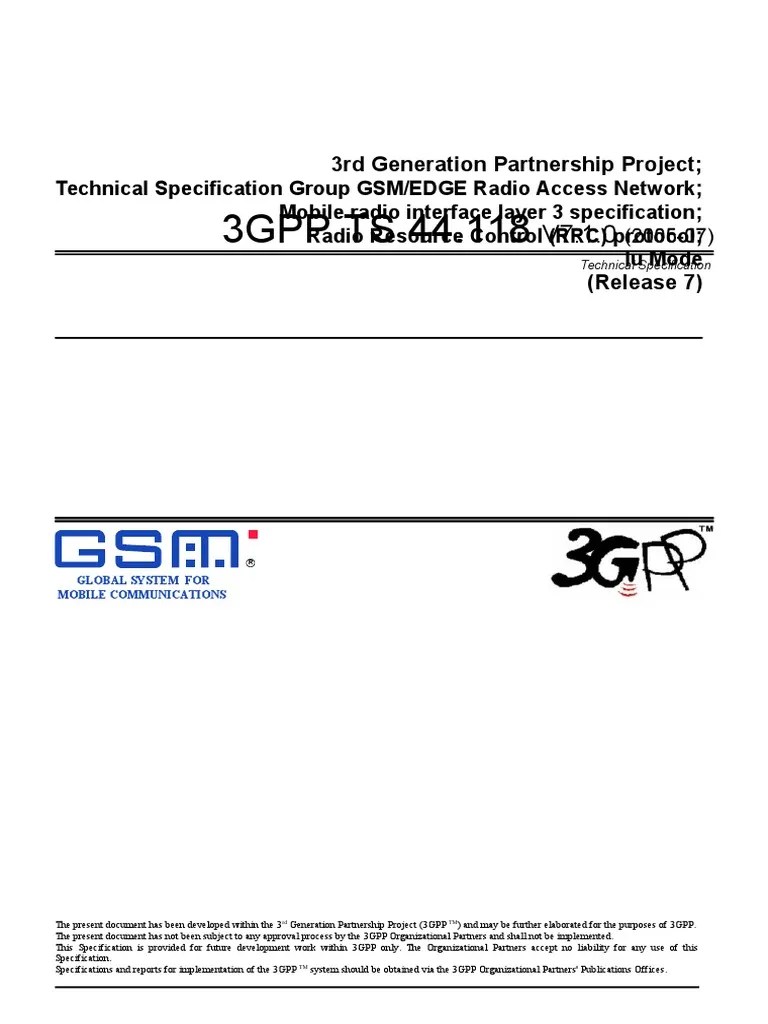 44118710_Mobile radio interface layer 3 specification Radio Resource