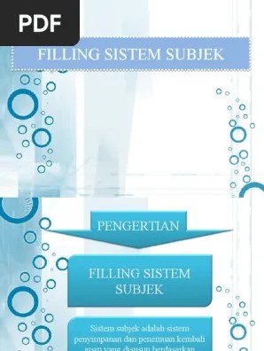 Filing Sistem Subject | PDF