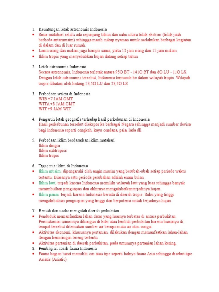 Keuntungan Letak Astronomis Indonesia | PDF
