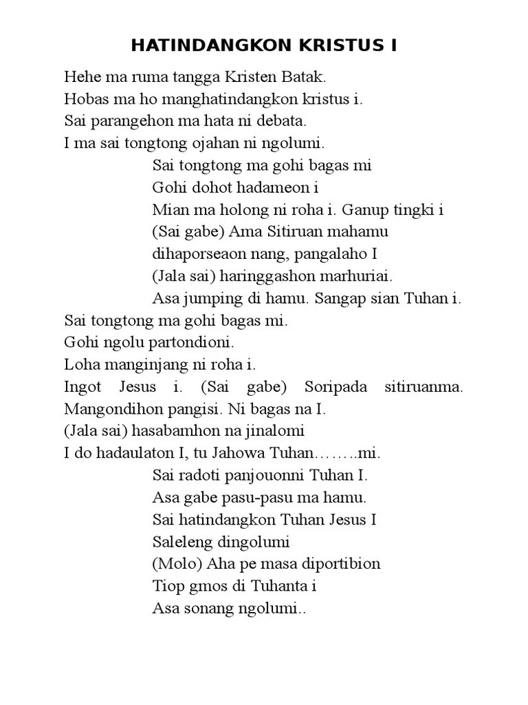 Teks Lagu Koor Bapak