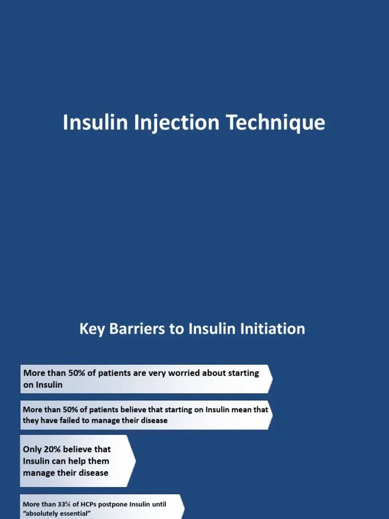 Insulin Injection Technique PDF Injection (Medicine) Insulin