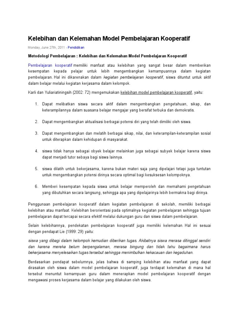 4 Model Pembelajaran Nilai Dan Sikap Cara Mengajarku