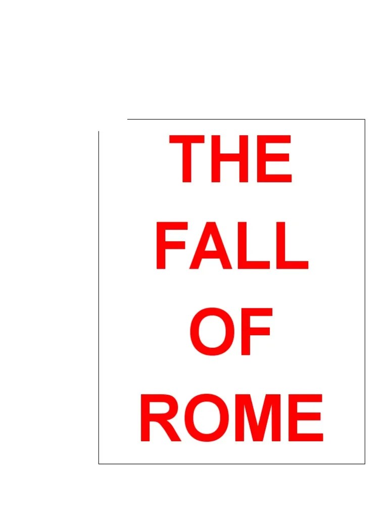 The Fall of Ancient Rome Notes Template Answers | PDF | Byzantine