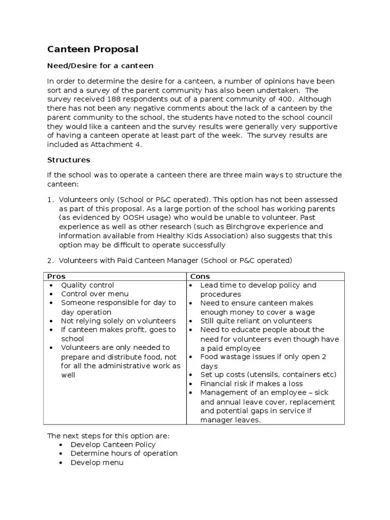 201402 Canteen Proposal v2 Sushi Employment