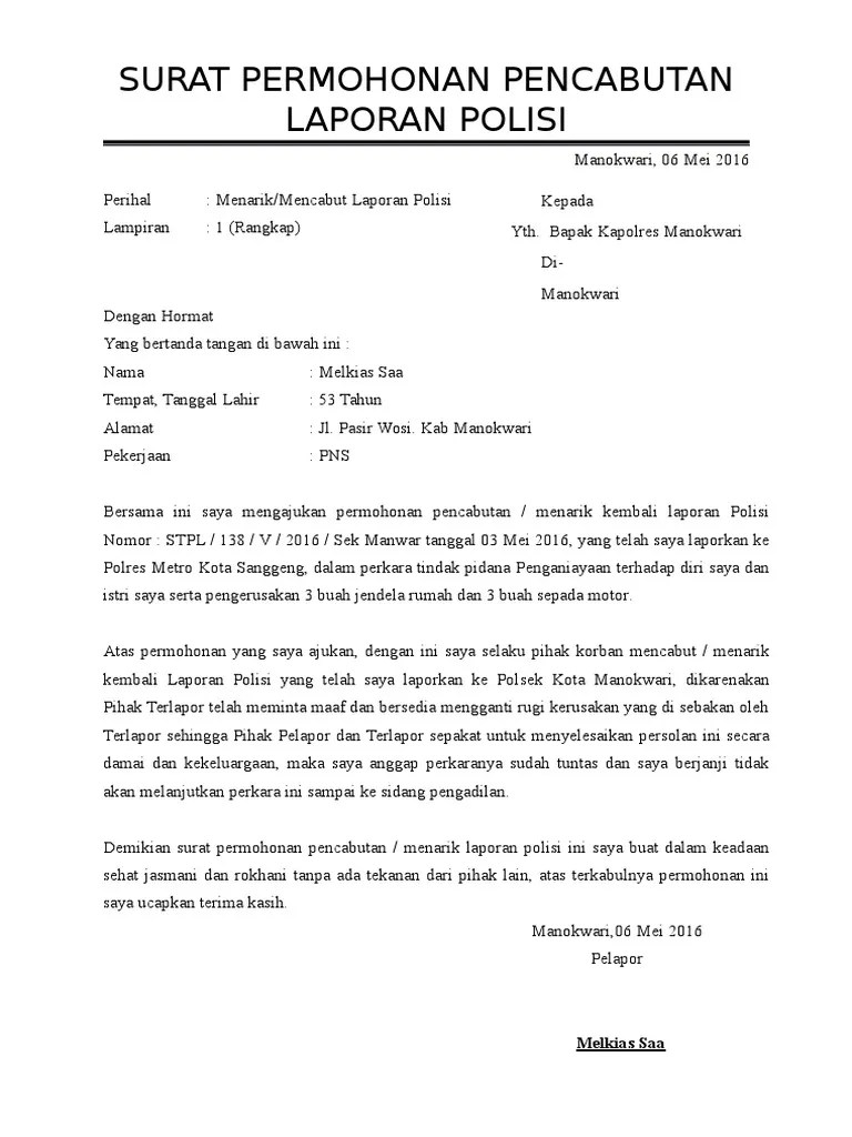 Contoh Surat Somasi Ke Polisi Backup Gambar