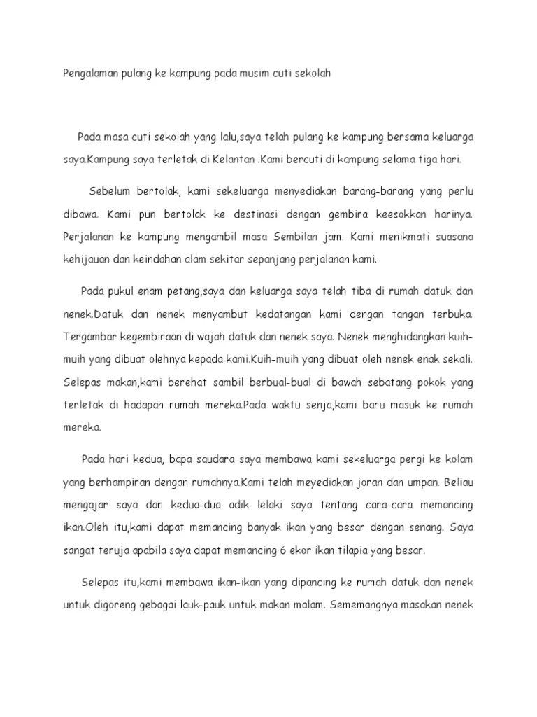 Melancong Bersama Keluarga Karangan - rumahdihi.com