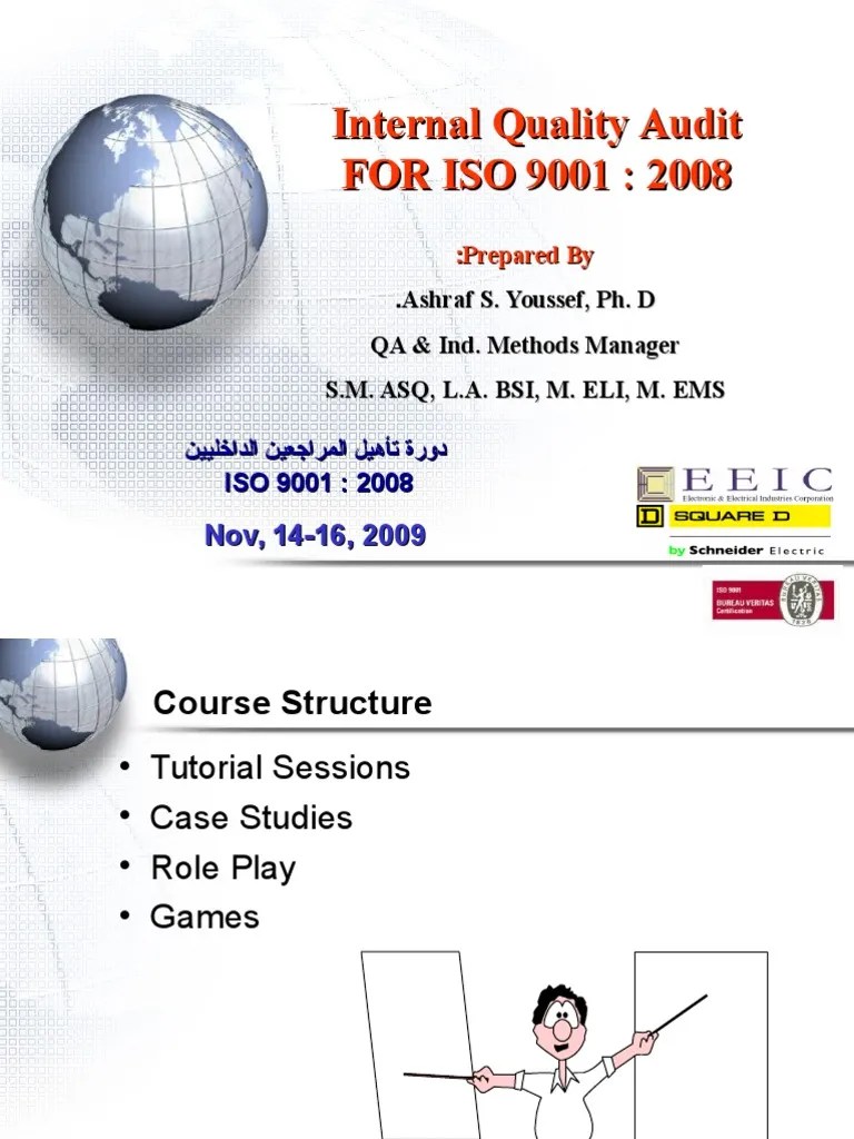 27316640InternalQualityAuditforISO90012008.ppt Iso 9000 Audit