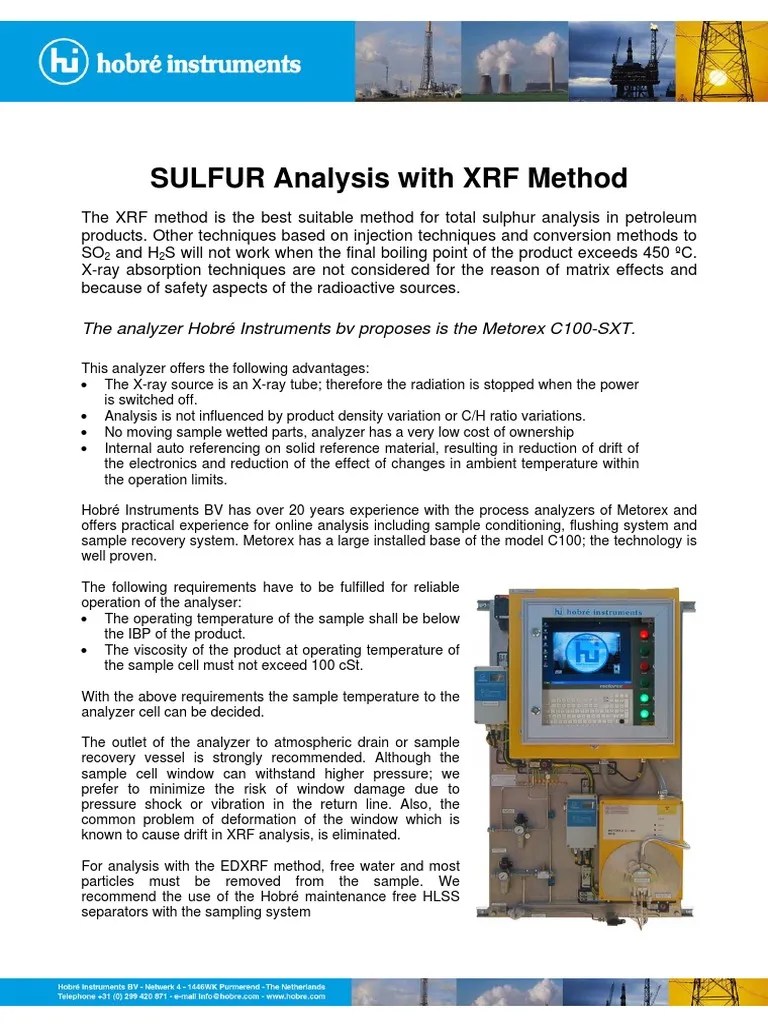 SulphurAnalysiswithXRFMethod.pdf Chemistry Applied And