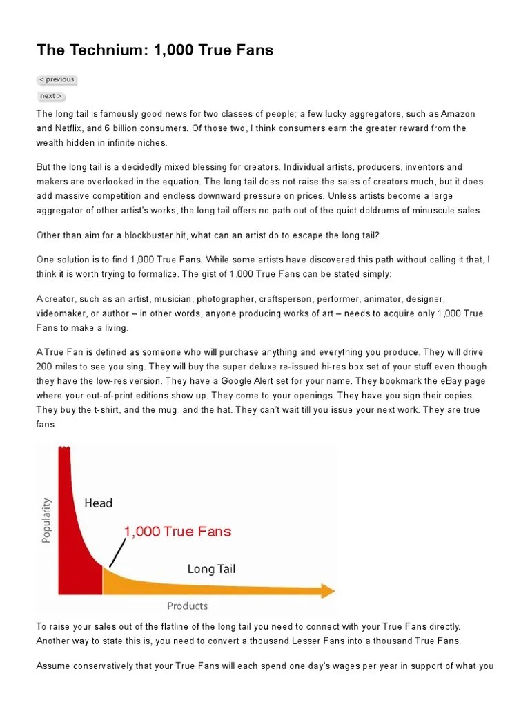 Kevin Kelly 1,000 True Fans Compact Disc Books