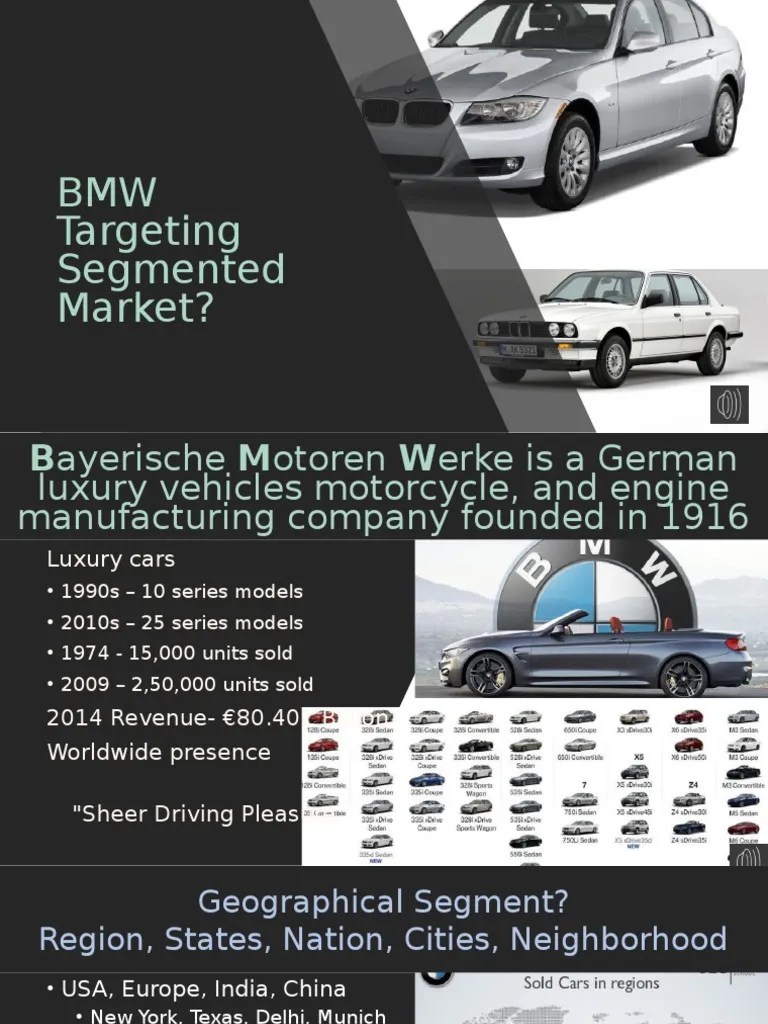 Market Segmentation and Targeting With BMW PDF Luxury Vehicles Bmw