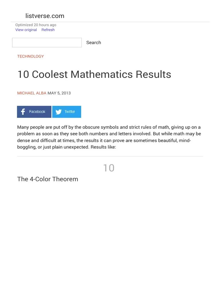 10 Coolest Mathematics Results Listverse Geometry Physics