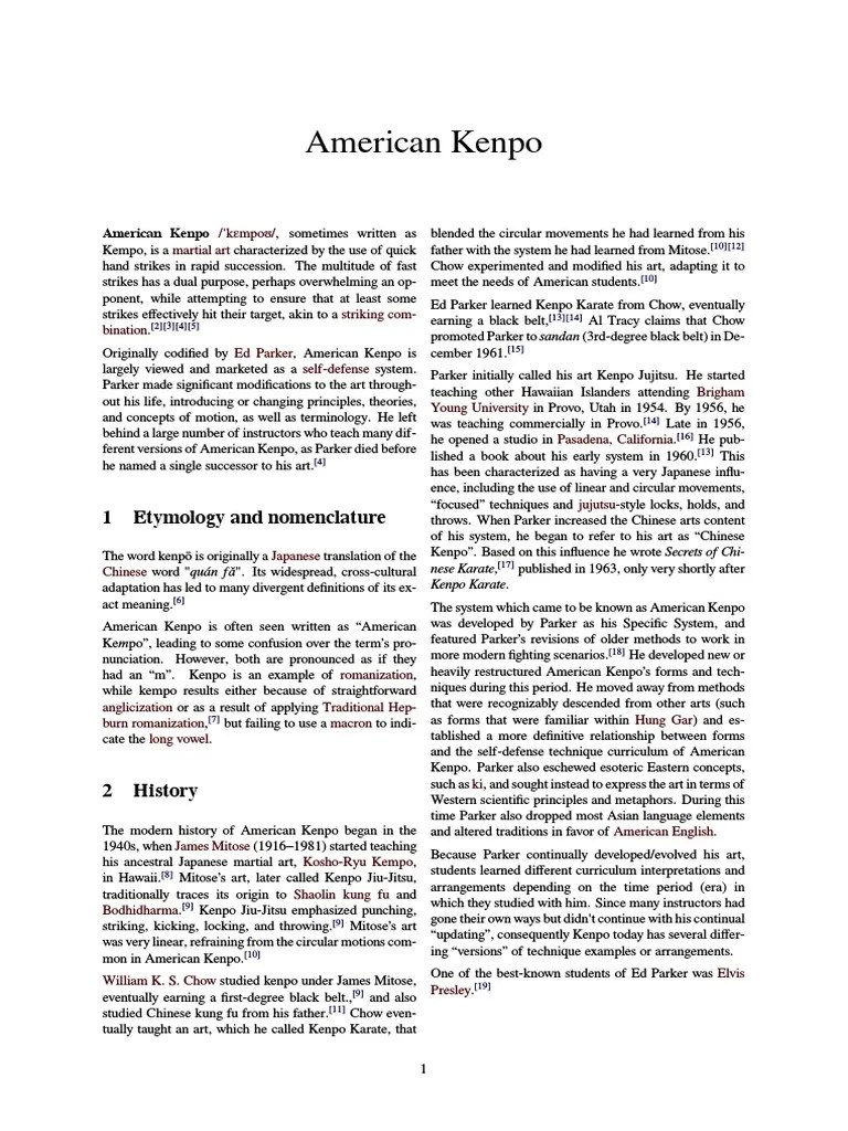 American Kenpo East Asian Martial Arts Japanese