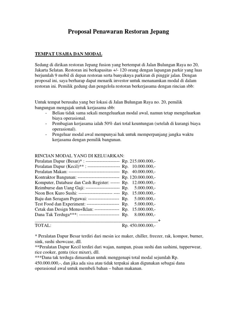Contoh Surat Niaga Penawaran Produk Makanan Nusagates
