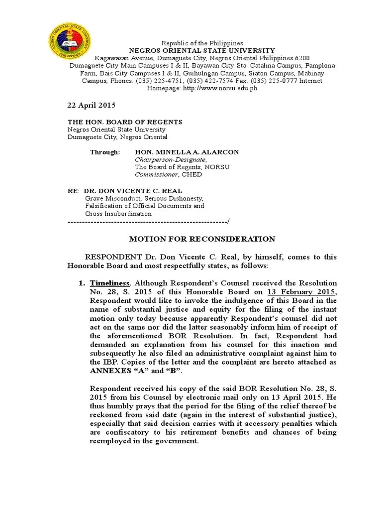 Motion for Reconsideration.doc Due Process Clause Constitutional