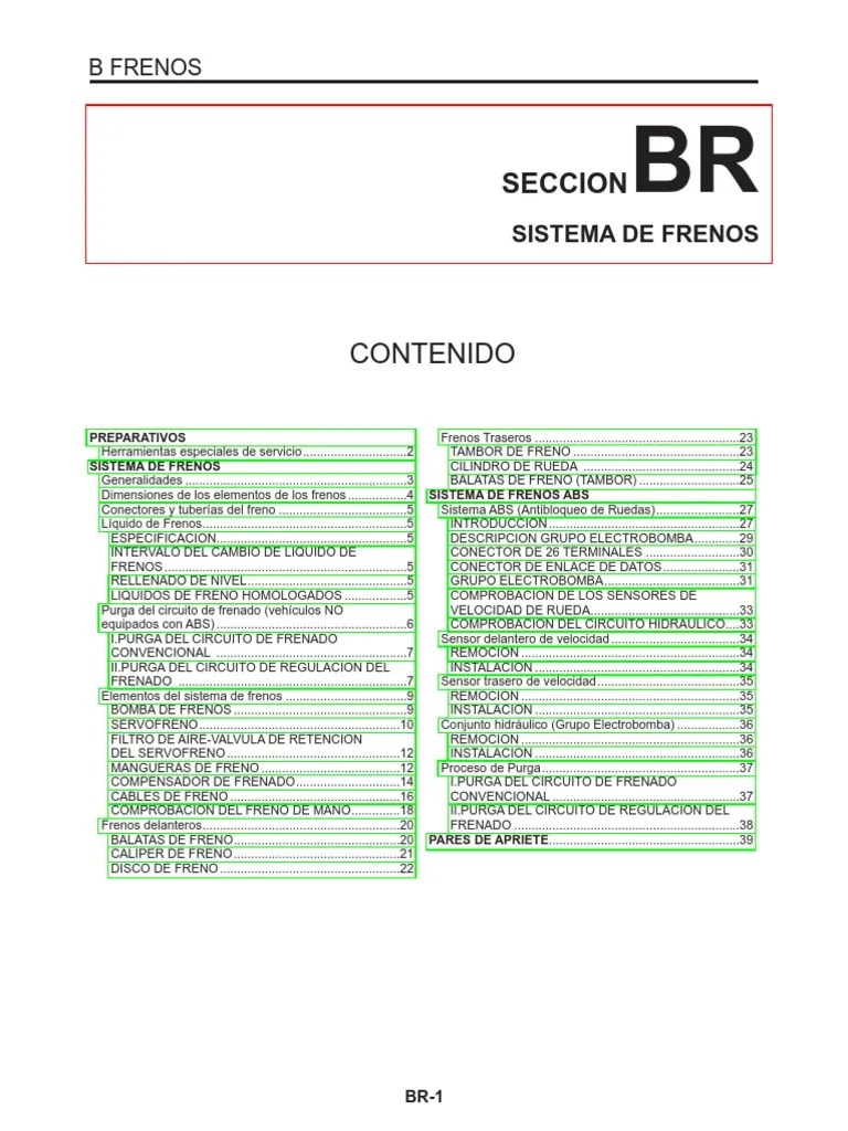Nissan Platina | PDF | Sistema de freno antibloqueo | Bomba