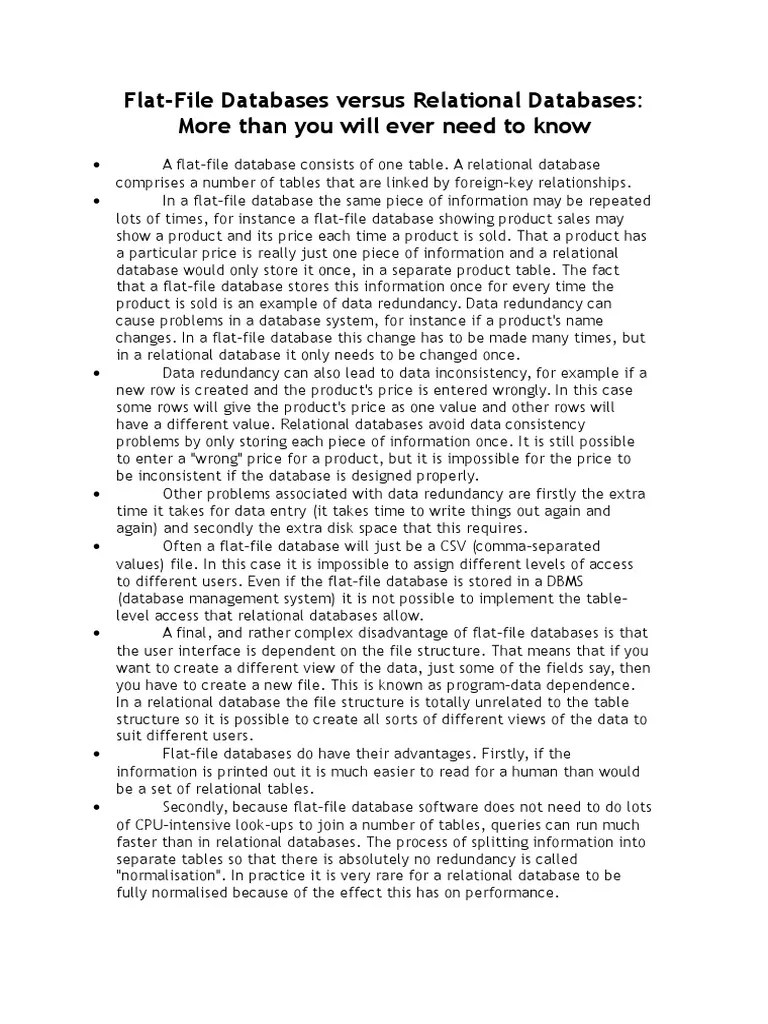 Flatfile vs Relational (1).doc Relational Database Databases