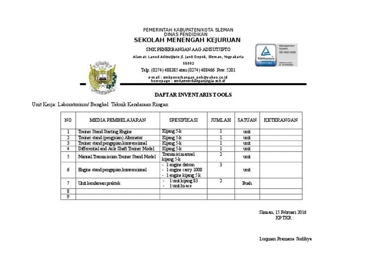 Inventaris Media Pembelajaran