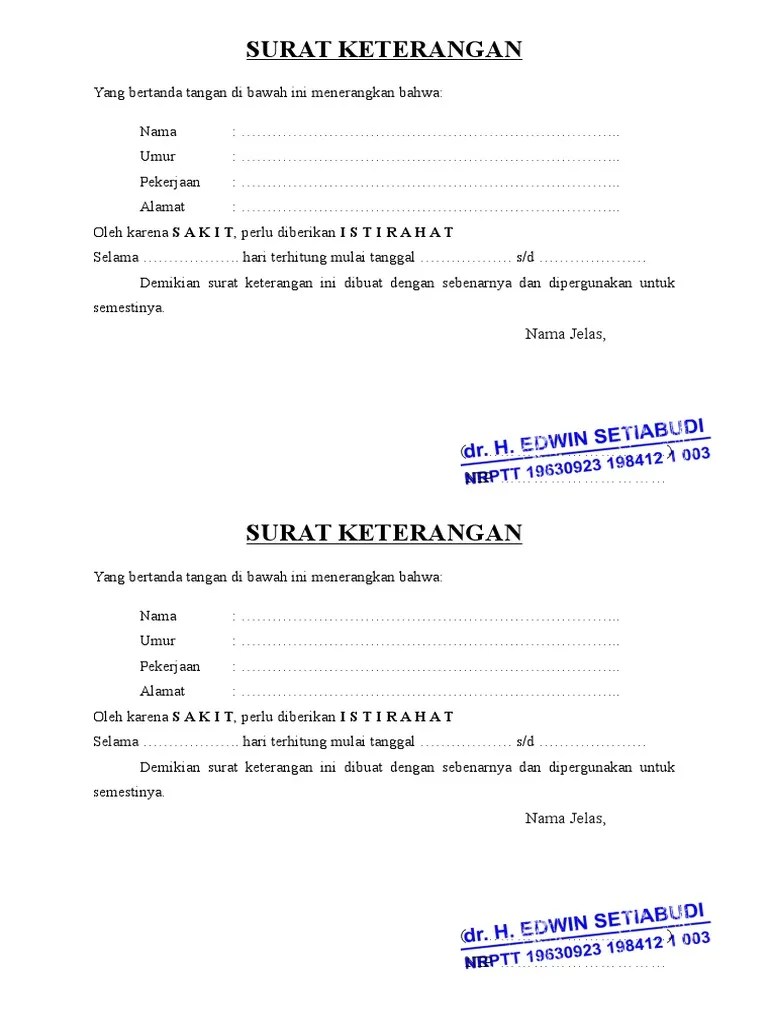 Contoh surat keterangan sehat kosong. Surat Keterangan Sehat Puskesmas Pdf Puskesmas Sindangkasih Diduga Pungut Biaya Surat Keterangan Kesehatan Berita Nasional Terkini Akhirnya Selesai Dan Mendapatkan Surat Keterangan Sehat